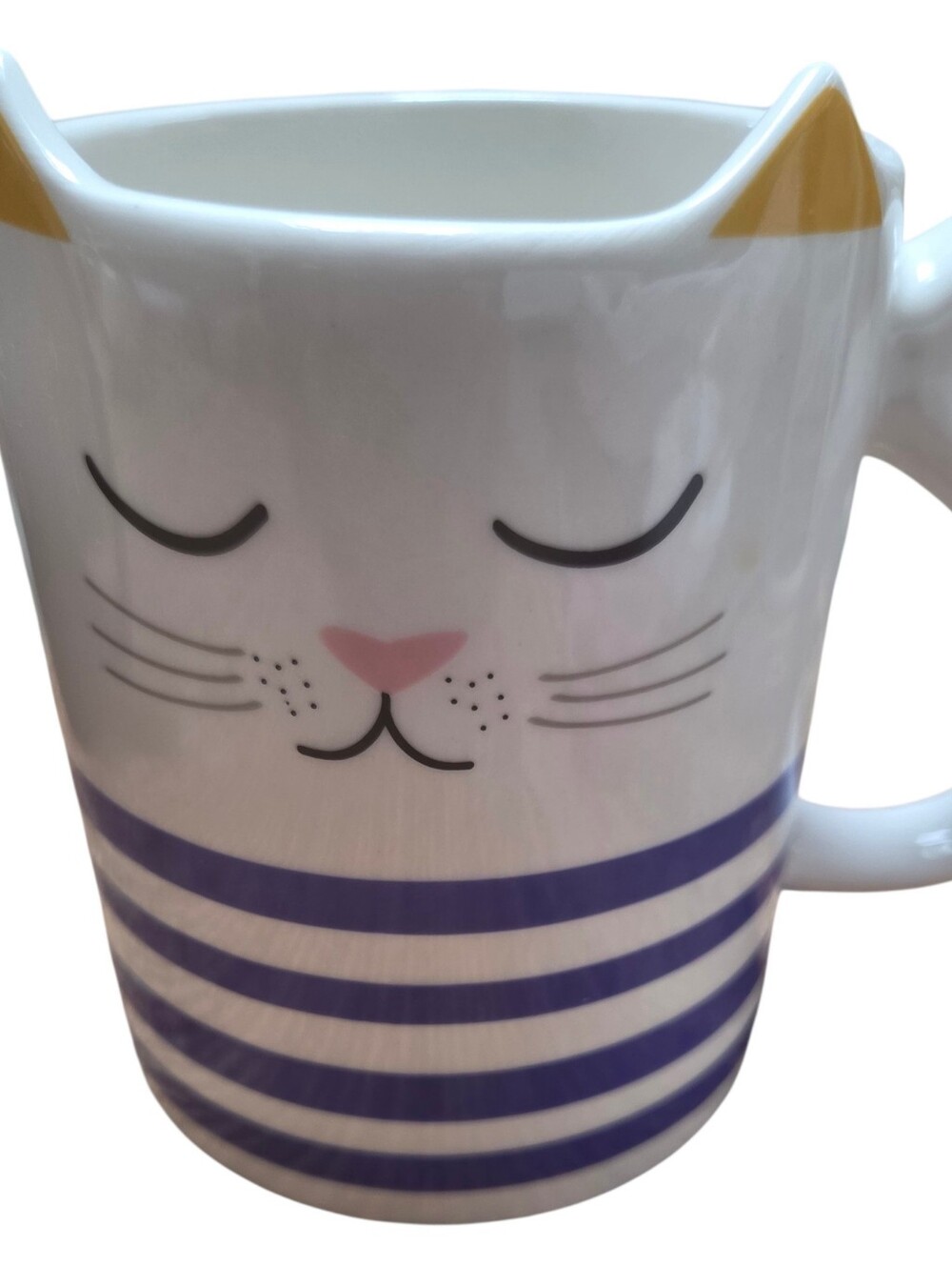 Parker Lane Cat Mug With Ears and Curvy Tail New 16oz